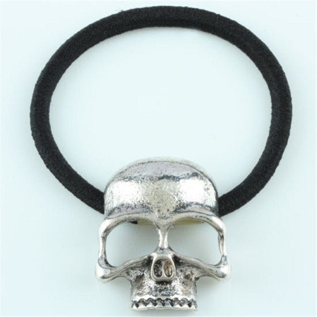 3 Colors Retro Metal Punk Gothic Skull Elastic Hair Bands BE454