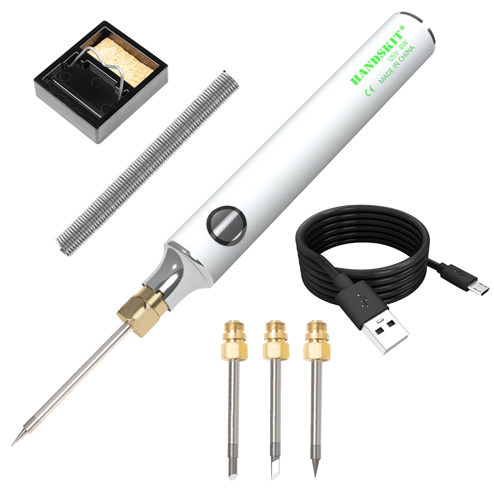 5V USB Electric Soldering Iron Portable Mini Welder with 3 Heating Heads, 501 Original
5V USB Electric Soldering Iron Portable Mini Welder with 3 Heating Heads, 501 Original