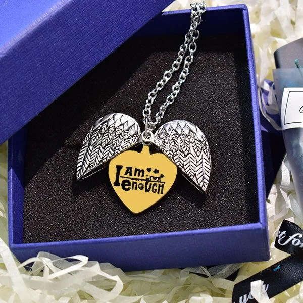 I Am Enough Wing Necklace