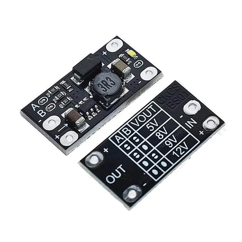Mini DC-DC booster converter Supports 5V/8V/9V/12V output 3.7V to 12V Lithium battery voltage power supply module