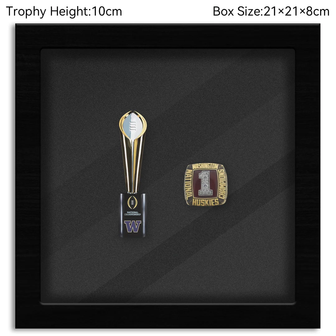 Washington Huskies CFP National Championship NCAA Trophy&Ring Box