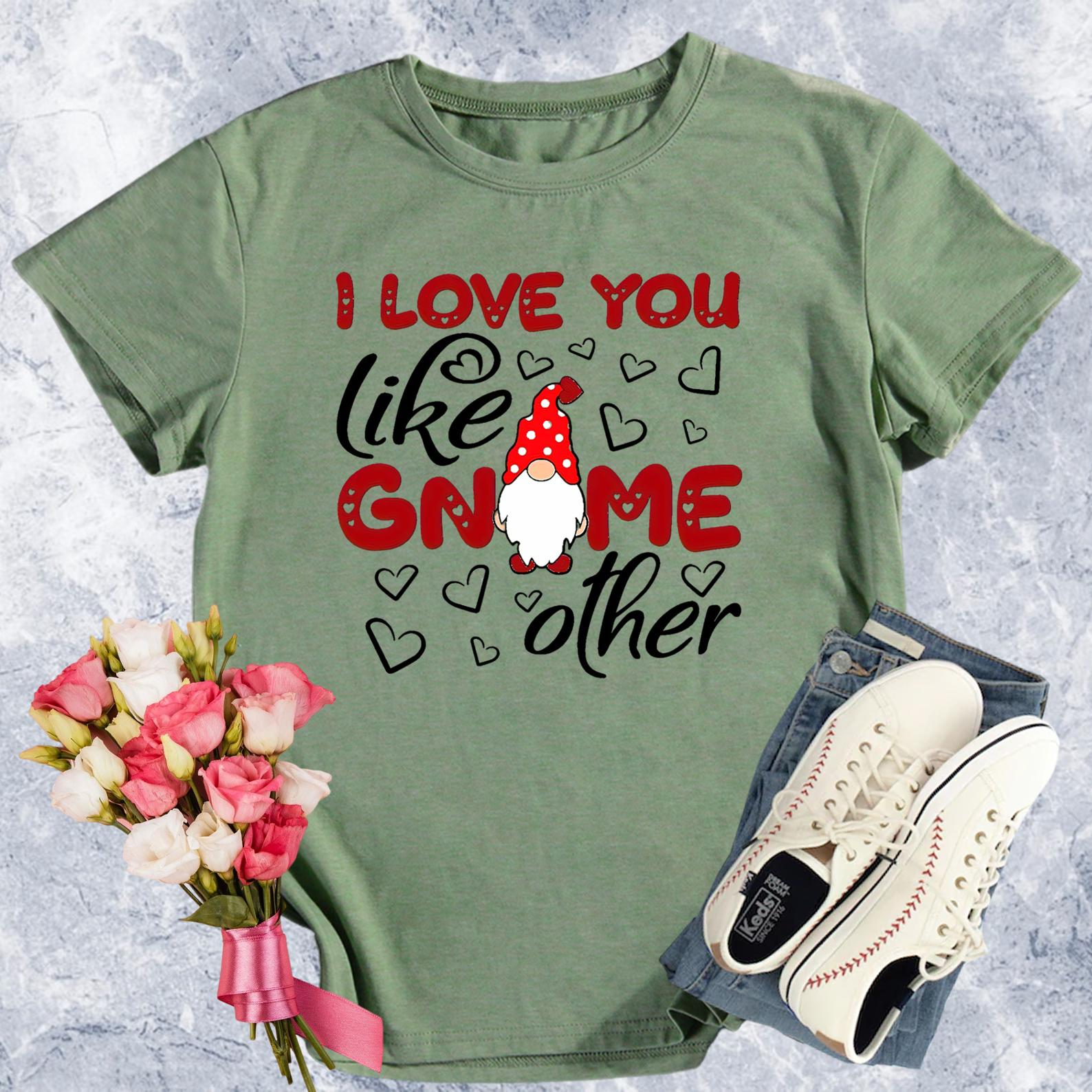 i love like gnome other Round Neck T-shirt-0023053-Guru-buzz