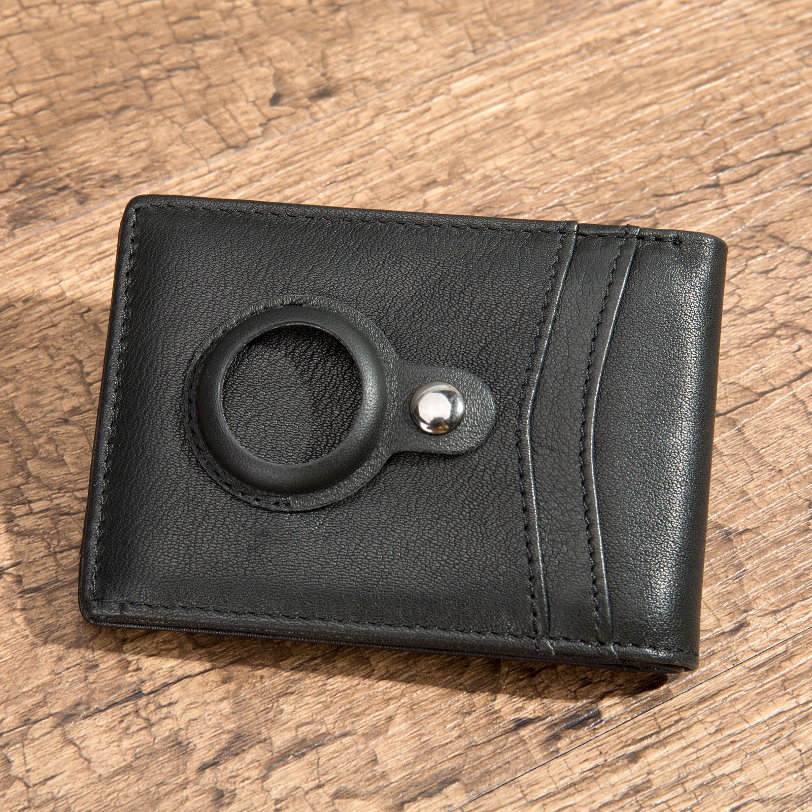 AirTag Wallet RFID Men's Genuine Leather Slim Wallet | ARKGET