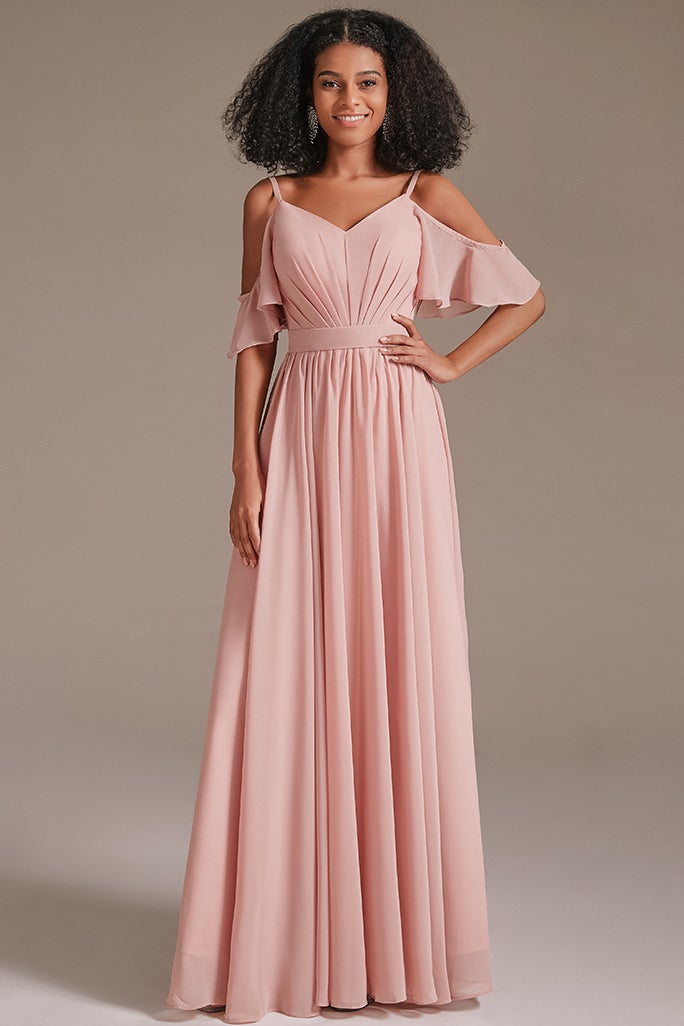 Spaghetti strap deals bridesmaid dress