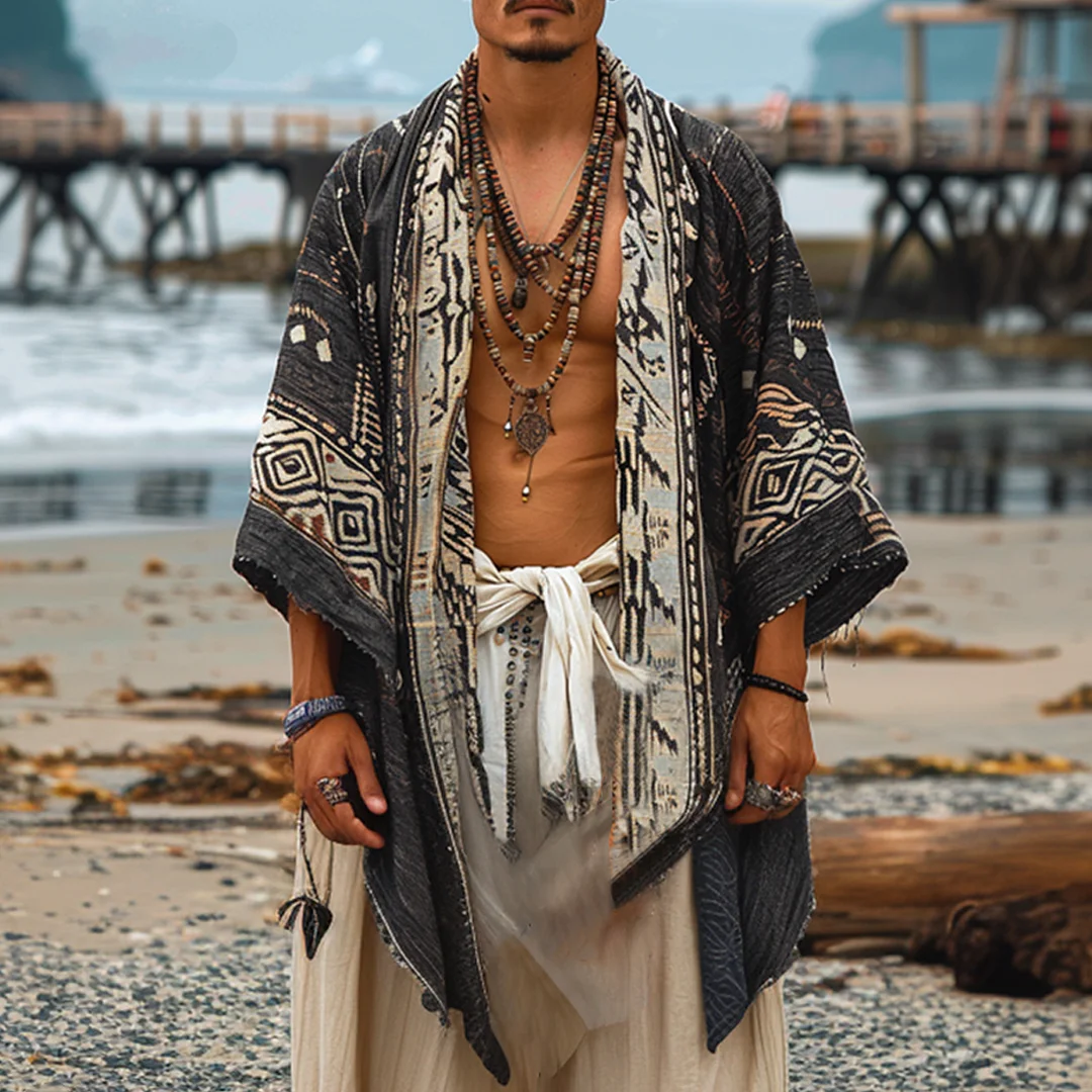 Men's Bohemian Kimono Cardigan-inspireuse
