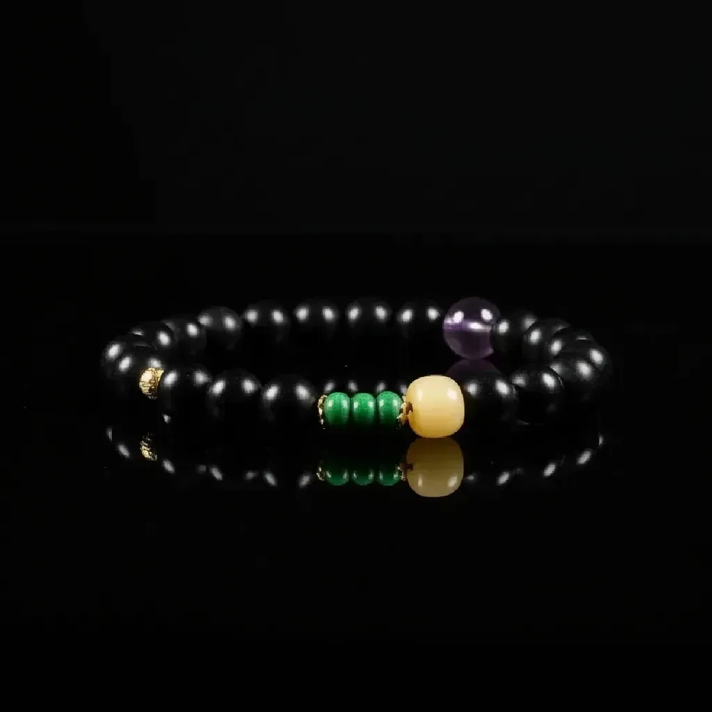 The Serenity Bracelet: Xiaoye Sandalwood & Hetian Jade