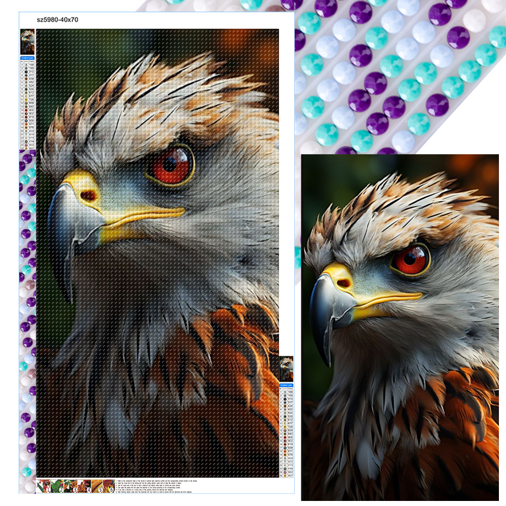 Eagle 40*70cm(canvas) full round drill diamond painting