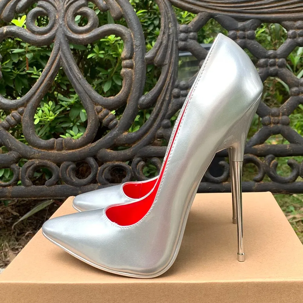 VCshoes 16cm Extreme Metal High Heels Stilettos Women Pumps Fetish Model Party Unisex Customize Colour Shoes Crossdresser Size46
