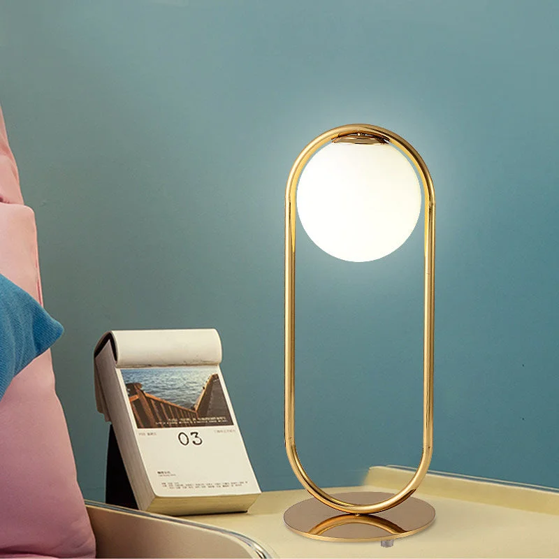 Nordic Gold Bedroom Table Nightstand Lamp