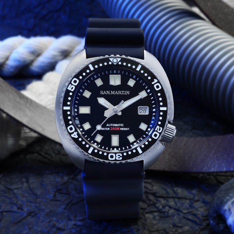 San Martin diving watch 6309 abalone watch male SN057San Martin Watch San Martin Watch StoreSan Martin Watches