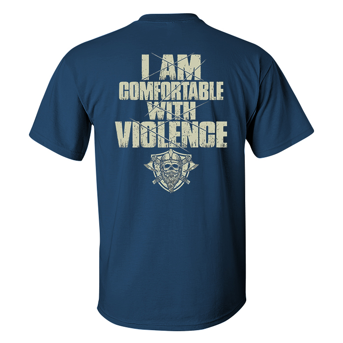 (SALE) Livereid I Am Comfortable With Violence Printed Men's T-shirt - Livereid