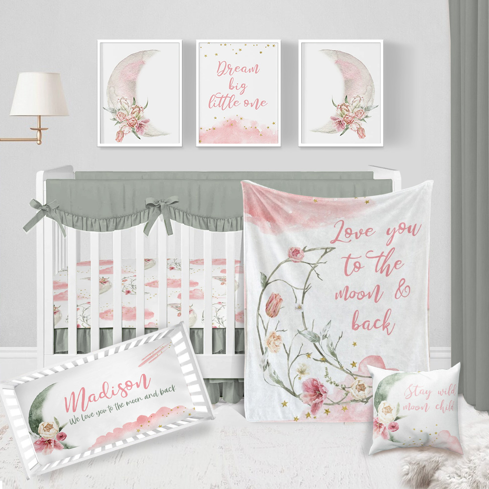 I love you to the moon and back crib 2024 bedding