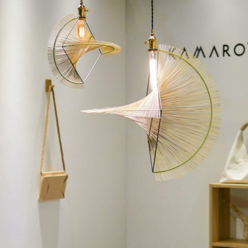 Simple Bamboo Pendant Lamp For Living Room
