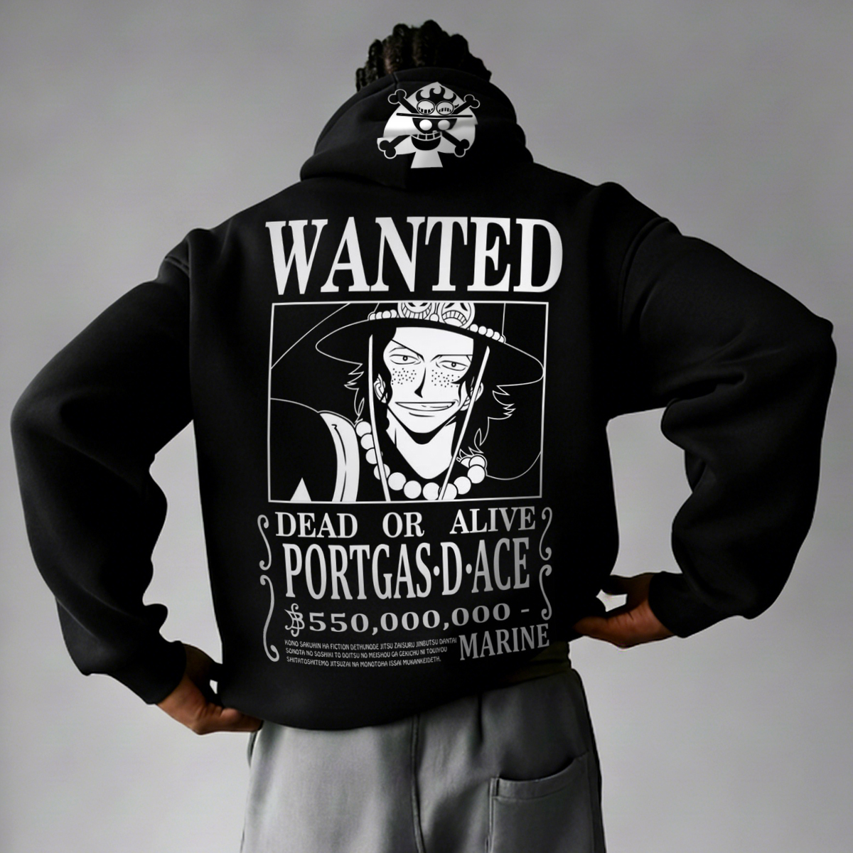 Portgas D. Ace Wanted Poster Hoodie - Anime Inspired Streetwear Sweatshirt