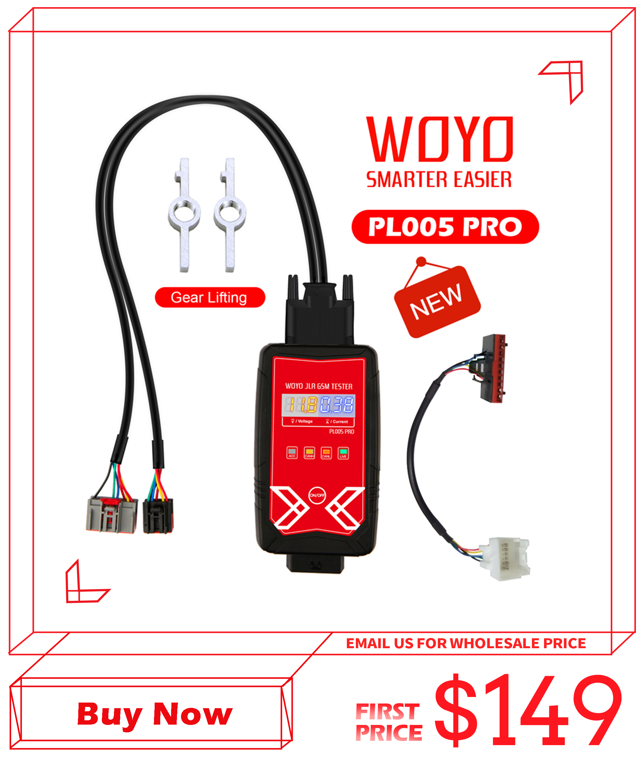 WOYO PL005 PRO Apply Land Rover Jaguar Gear Shift Module GSM Tester