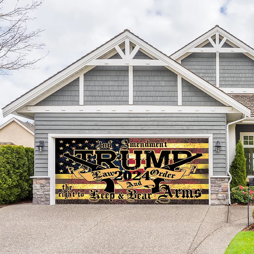 Trump 2024 Flag Garage Door Banner Mural