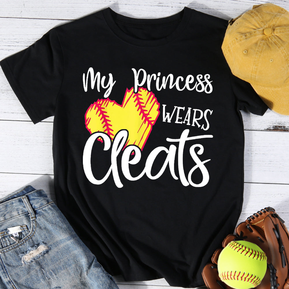 My Princess Wears Cleats Softball T-shirt Tee -013411-Guru-buzz