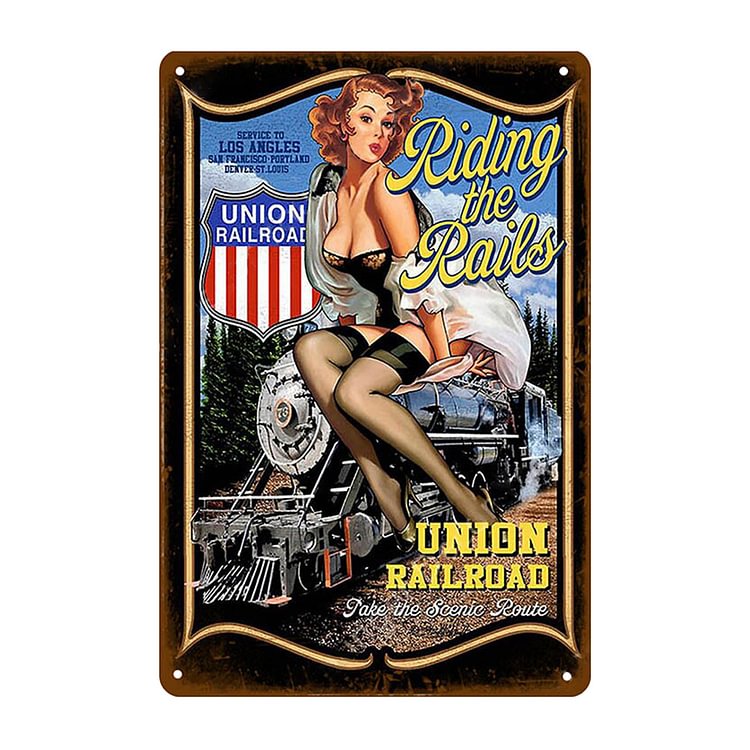 Sexy Girl Train- Vintage Tin Signs/Wooden Signs - 20*30cm/30*40cm