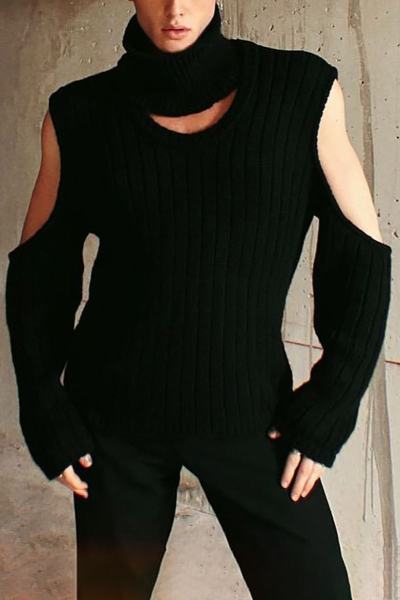 Cut Out Knitted Short Sleeve Body Fit Top
