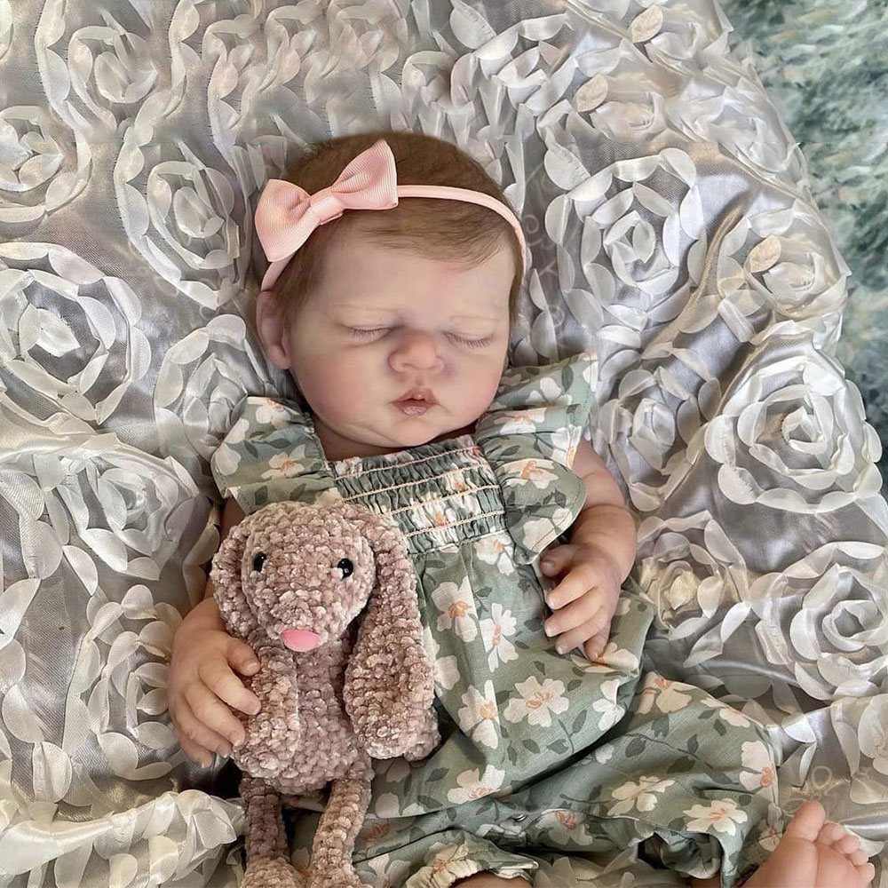 18 Inches Nora Sweet Sleeping Reborn Dolls Without Hair