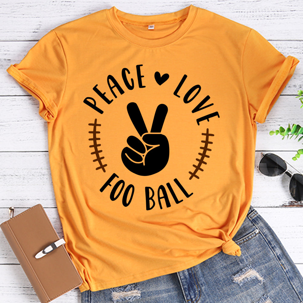 Peace love Football T-Shirt Tee -08277-Guru-buzz