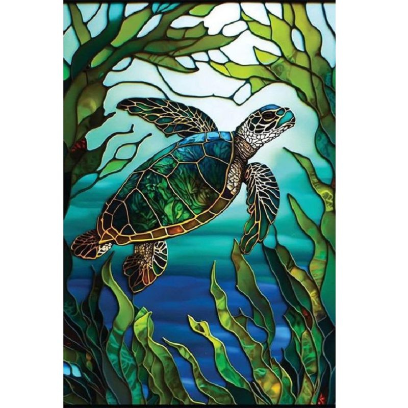 5D Diamond Painting Two Surfing Turtles Kit