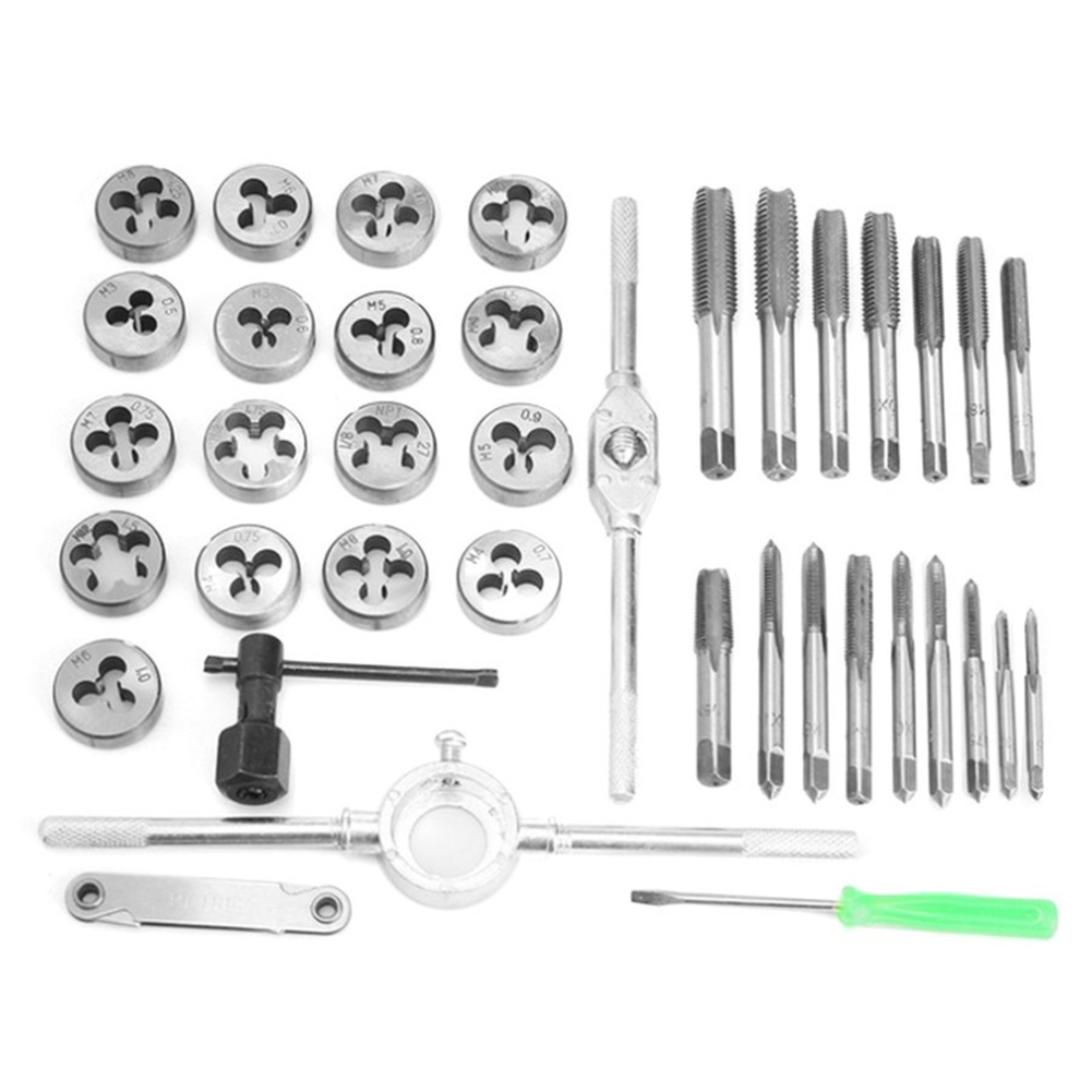 40pcs Tap Die Set Hand Tapping Kit Screw Circular Dies Thread Wrench Set, 501 Original
40pcs Tap Die Set Hand Tapping Kit Screw Circular Dies Thread Wrench Set, 501 Original