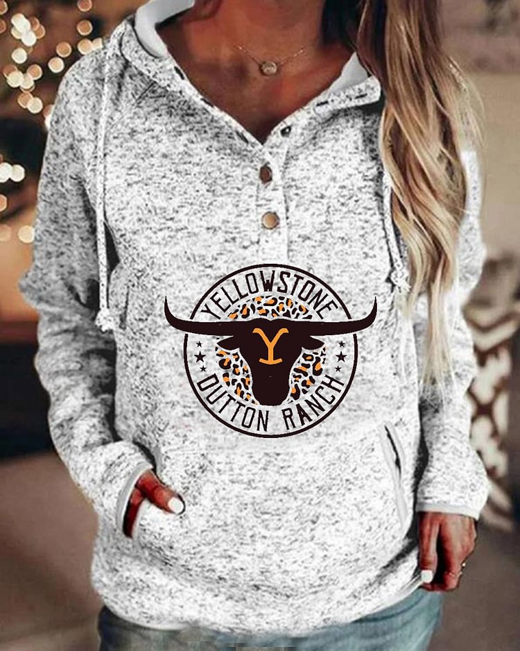 Vintage printed Hoodie Sweatshirt