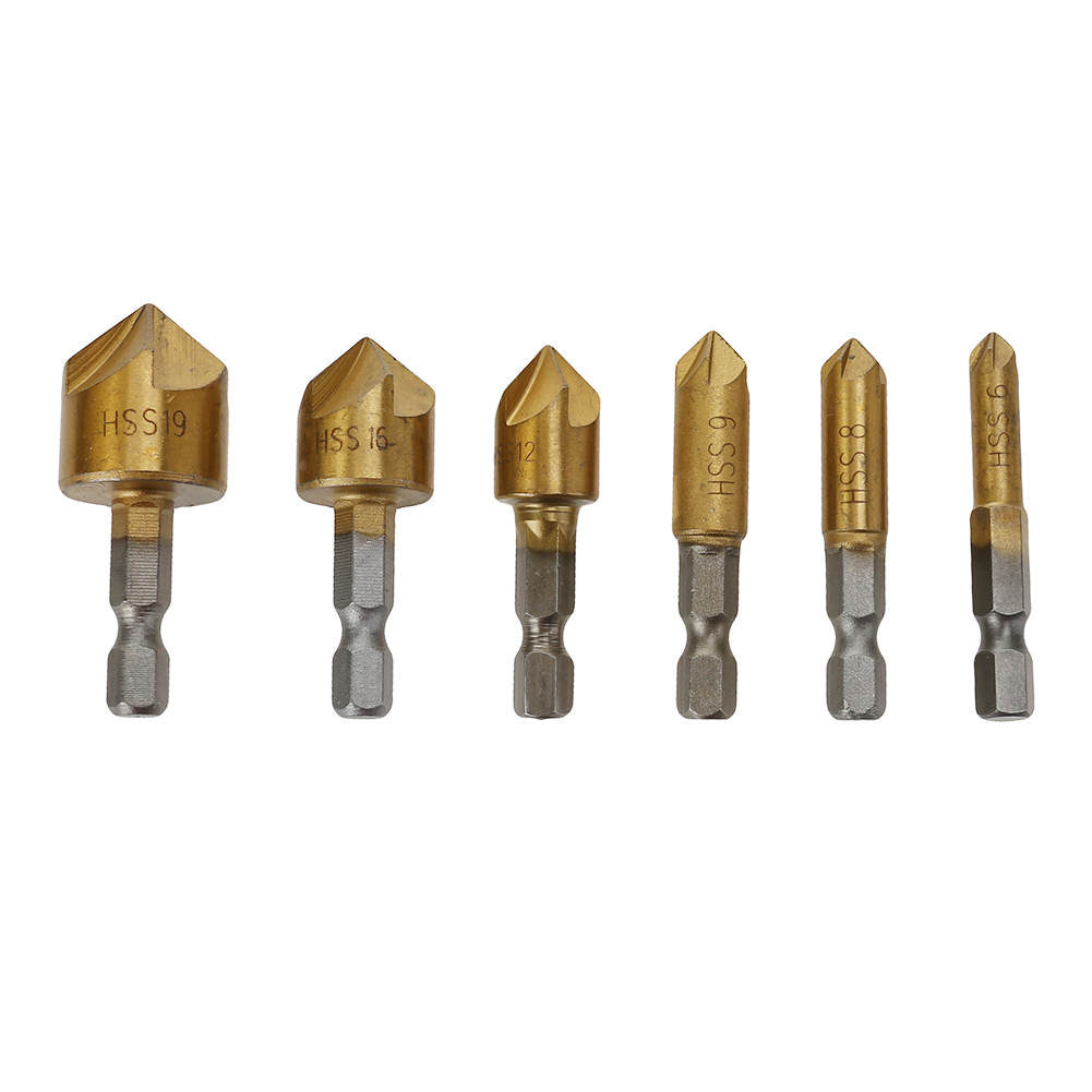 6Pcs hexagonal handle titanium five blade chamfering knife hole chamfering, 501 Original
6Pcs hexagonal handle titanium five blade chamfering knife hole chamfering, 501 Original