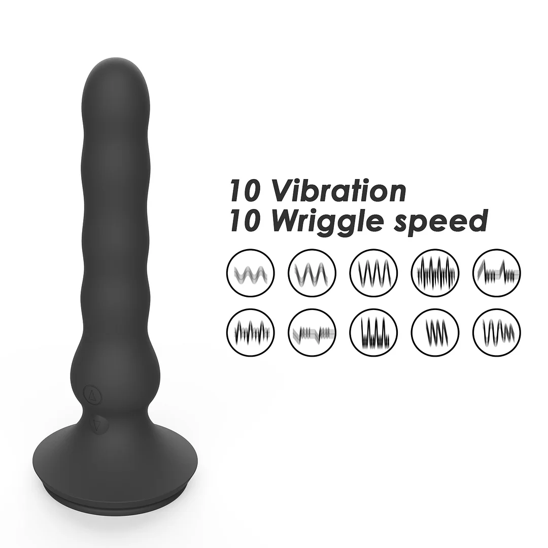 Wireless Remote Control Wiggling & Vibrating Anal Beads - Rose Toy