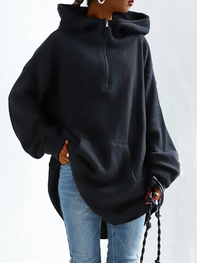 Long Sleeve Plain Sweatshirt Zaesvini