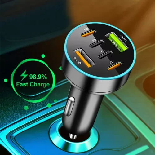 Dronehint 66W 4PD+2USB Type-C Car Accessories Phone Charger Fast Charging Adapter Parts (For: BYD) Parts