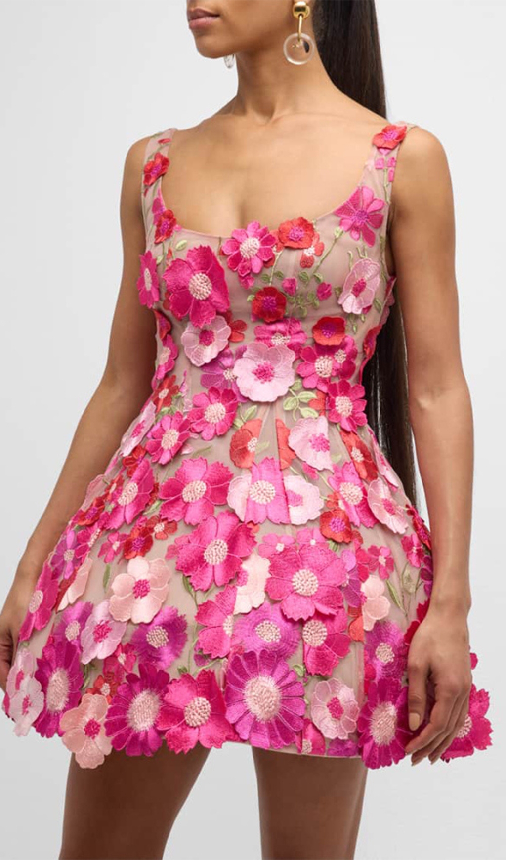 hot pink a line mini dress Such A Flirt Strappy Back Mini Dress Hot Pink main image 0