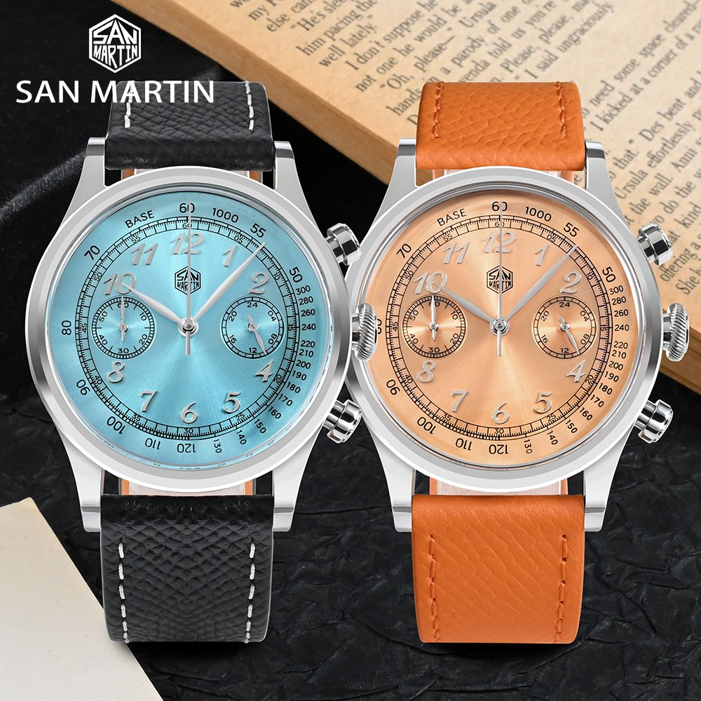 San Martin Men's 38mm Quartz Chronograph Watch SN0101San Martin Watch San Martin Watch Authorized StoreSan Martin Watches