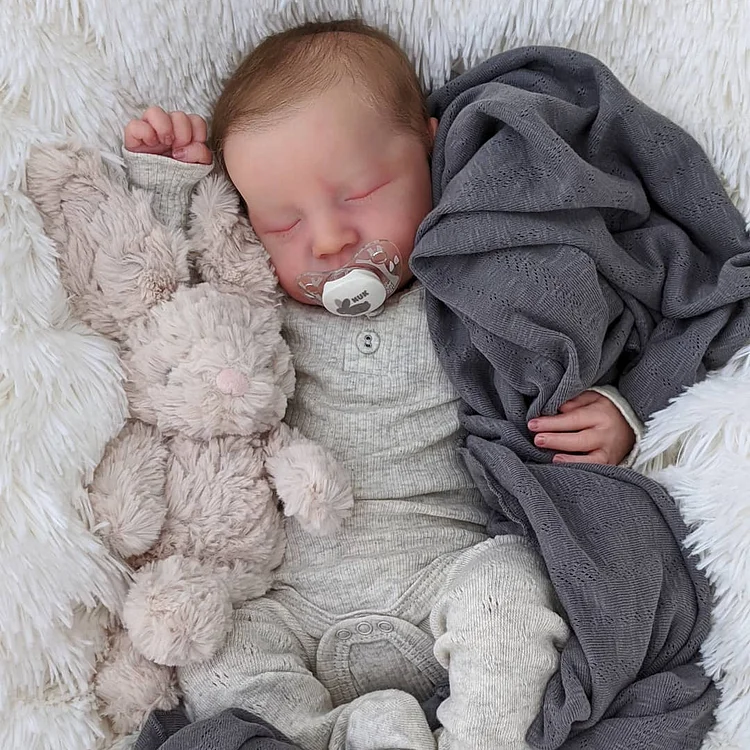  [Kids Reborn Gift] 20'' Truly Lifelike Reborn Baby Boy Doll Gifts Felicity Sleeping Newborn Babies Has "Heartbeat" and Coos - Reborndollsshop®-Reborndollsshop®