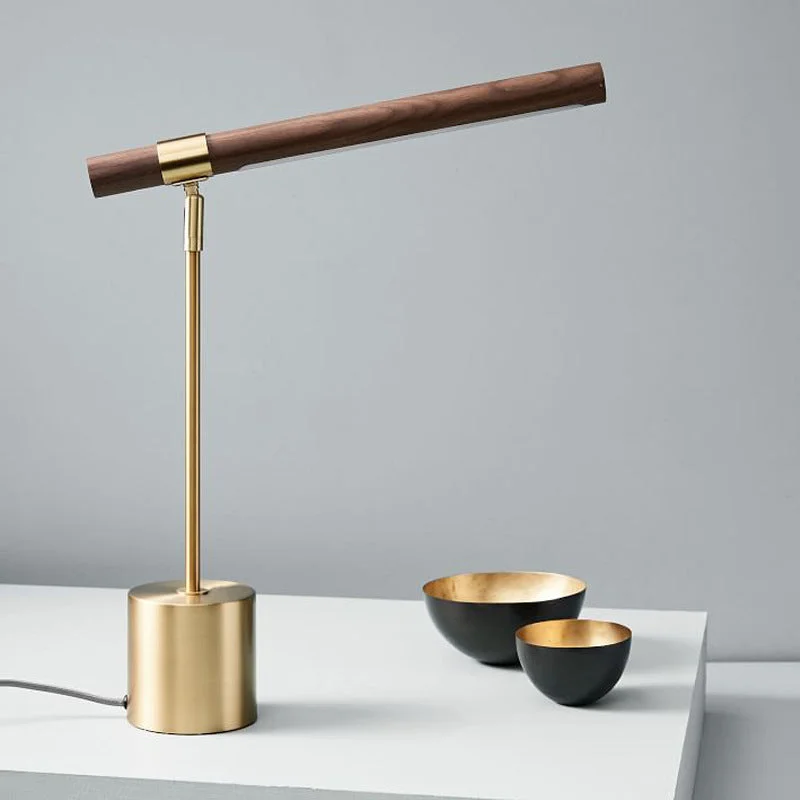 Nordic Wood Grain Table Lamp Designer Study Bedroom Bedside Table Lamp