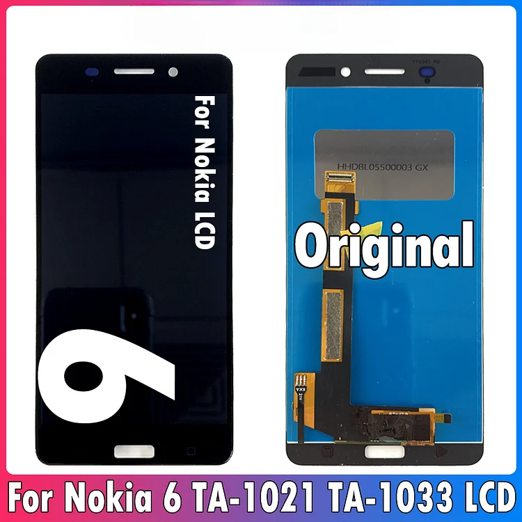 5.5inch Original For Nokia 6 LCD Display Touch Screen Assembly For Nokia 6 LCD TA-1021 TA-1033 Screen Display Replacement Parts