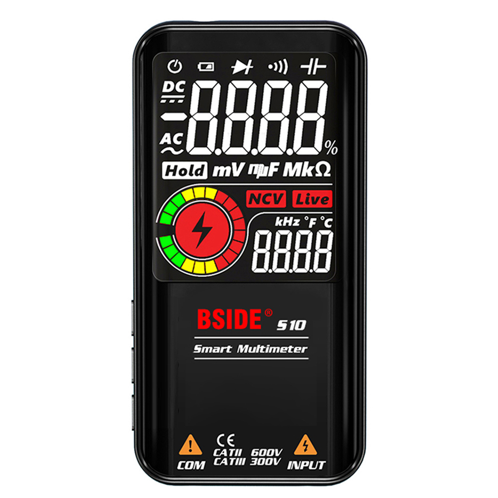 BSIDE S11 9999 Counts - Digital Multimeter, S11 balck rechargeable, 501 Original
BSIDE S11 9999 Counts - Digital Multimeter, S11 balck rechargeable, 501 Original