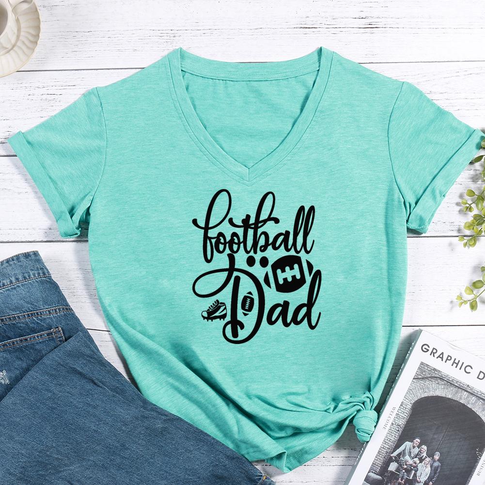 Football Dad: Funny for football lovers V-neck T Shirt-Guru-buzz