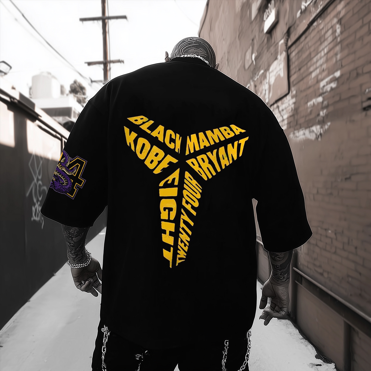 Luminous Black Mamba Cotton T-Shirt