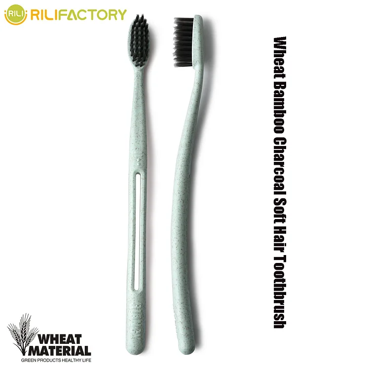 Wheat Bamboo Charcoal Soft Hair Toothbrush Rilifactory