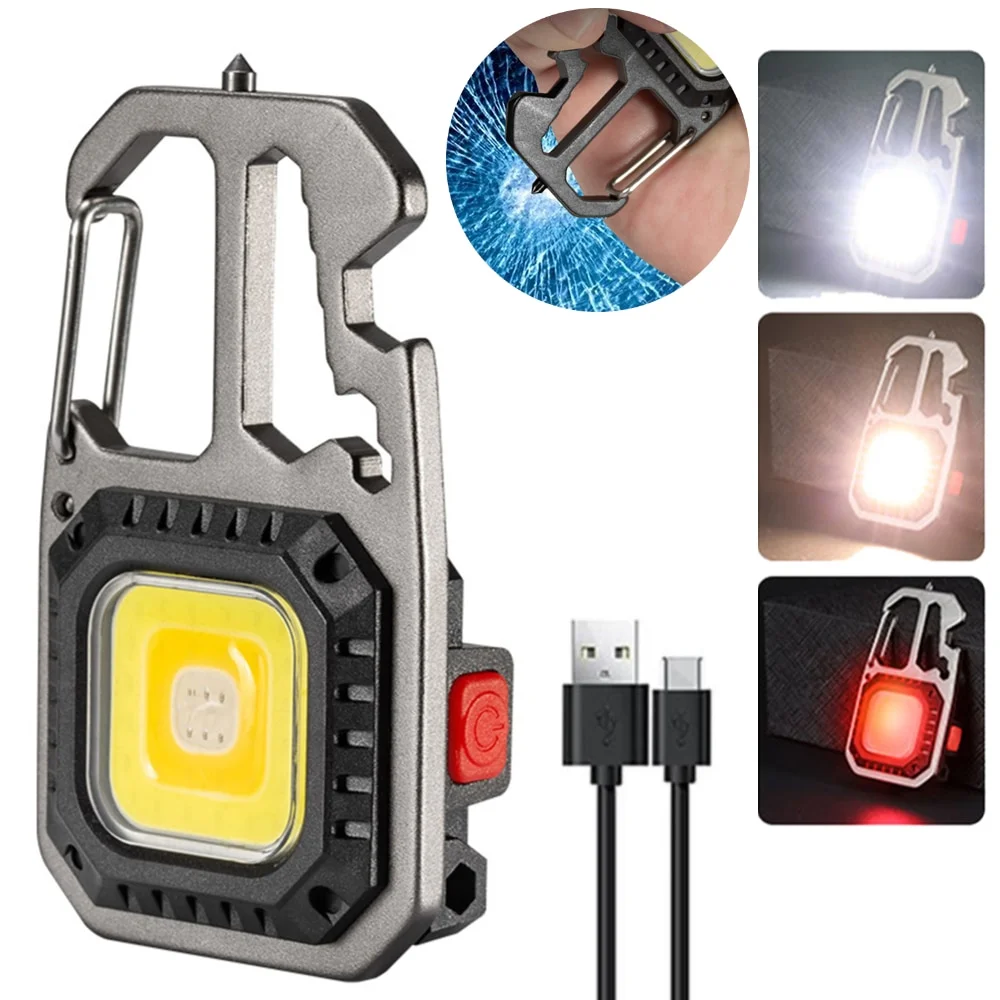 Mini COB LED Flashlight Keychain Lights