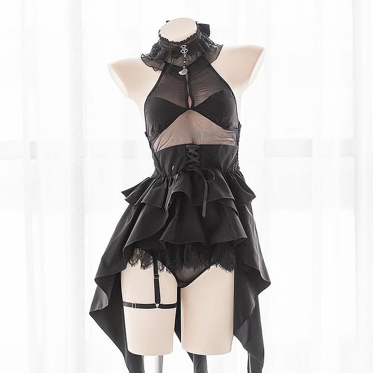 Elegant Mesh Dress Lingerie SP14954
