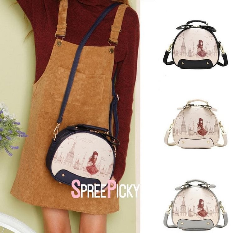 5 Colors Kawaii Circle Cross Body Bag SP179869