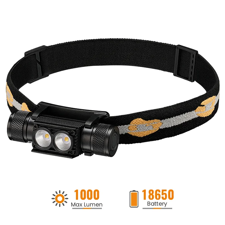 【Ship From USA】H25L(D25L) Powerful 1200 Lumens Rechargeable Headlamp 