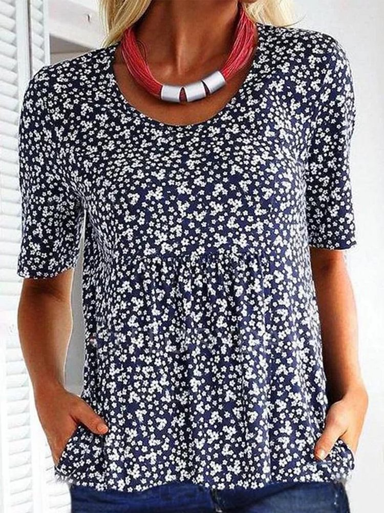Bestdealfriday Casual Short Sleeve Floral Shirts Tops 8947855