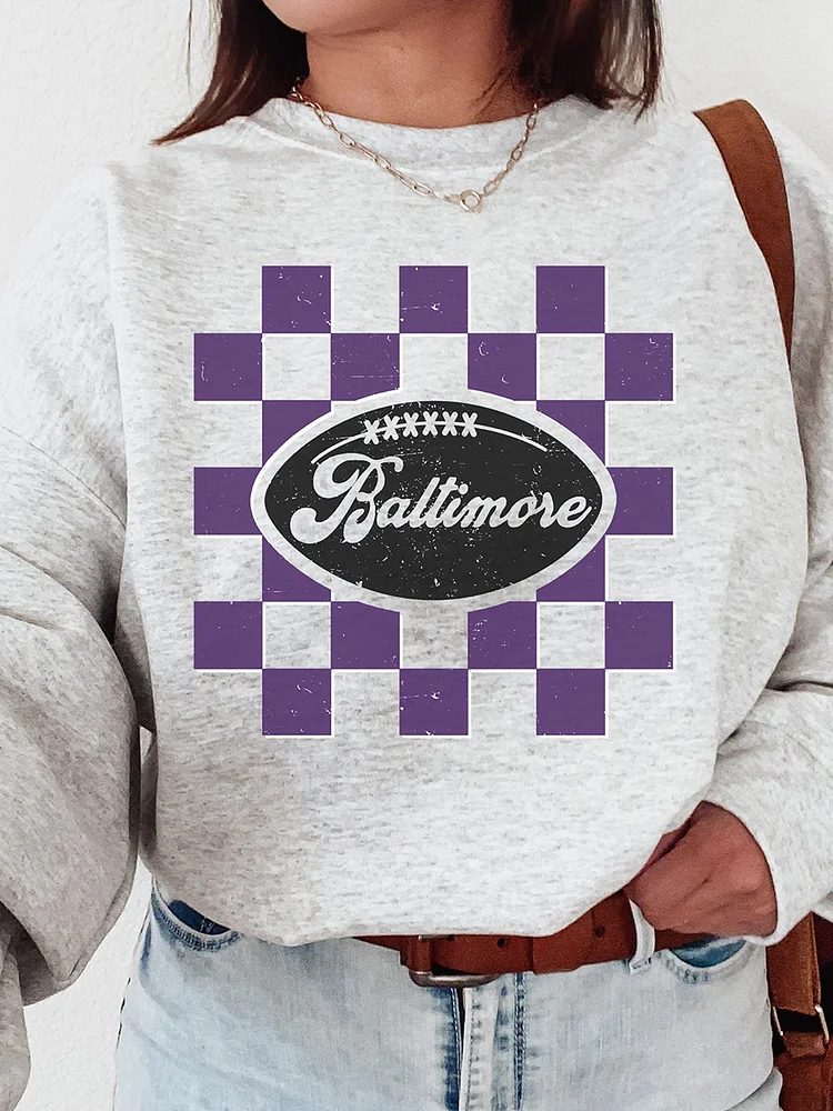 Baltimore Football Round Neck Sweatshirt