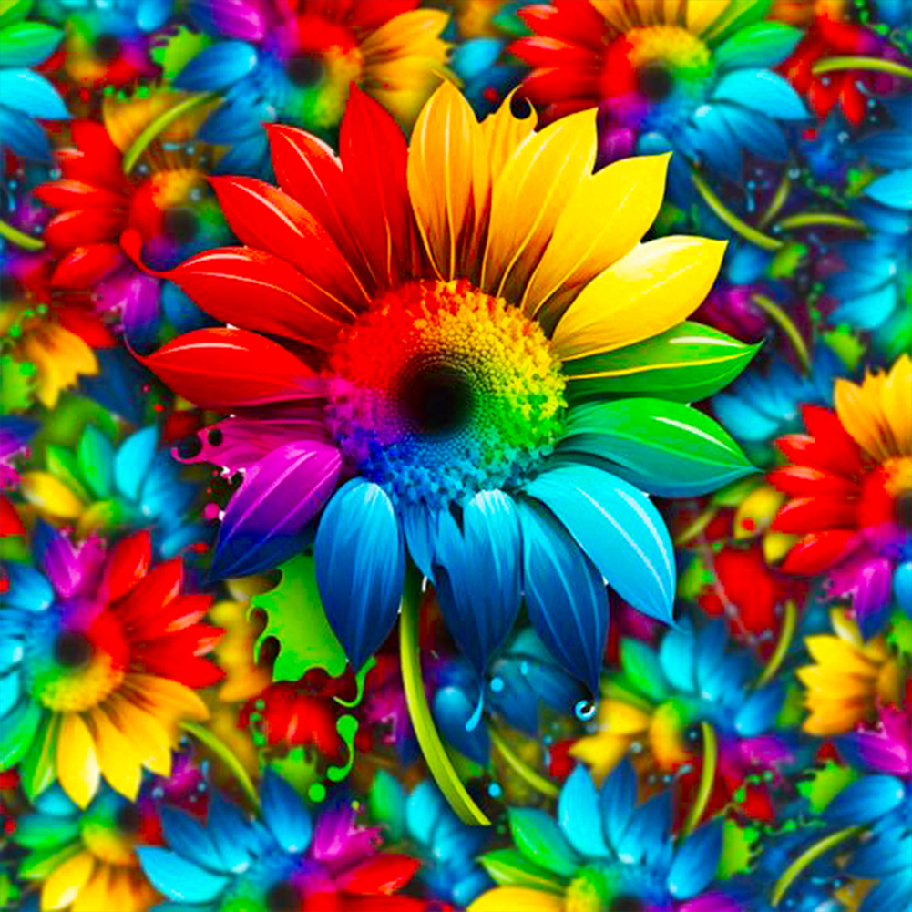 Rainbow Sunflower Diamond Painting 