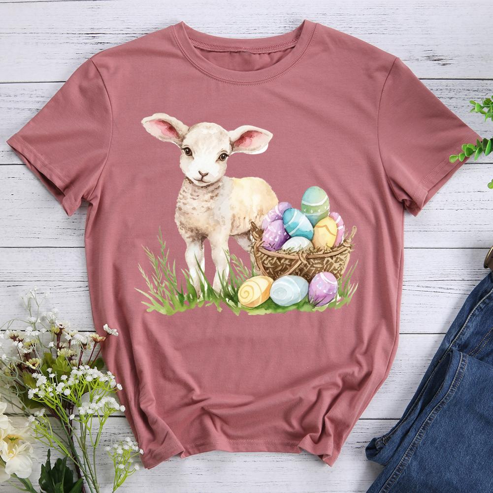 Happy Easter Round Neck T-shirt-0025478-Guru-buzz