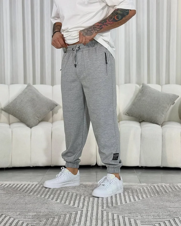 Drawstring Athletic Casual Pants